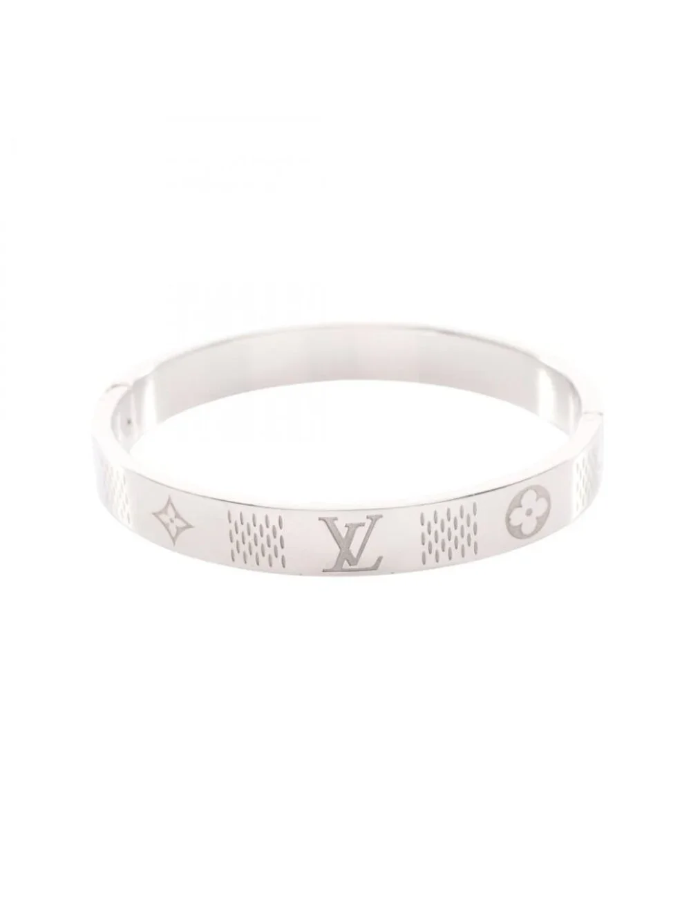 Louis Vuitton Bracelet Bangle Damier Heritage Stainless Steel